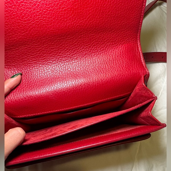 Yves Saint Laurent Burgundy Crossbody Bag - Picture 6 of 12